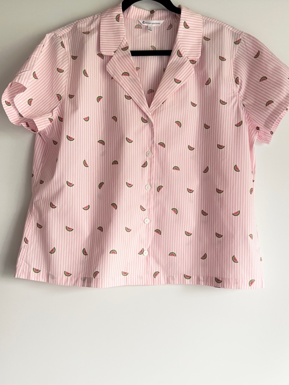 Brooks Brothers Women’s Pink White Striped Watermelon Print Pajama Set XL NWOT - Picture 9 of 9
